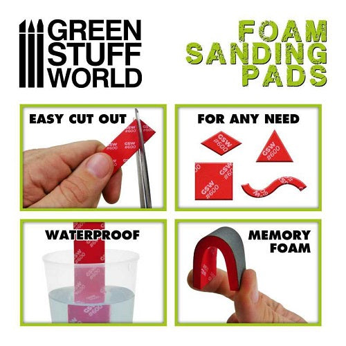 Foam Sanding Pads Coarse Grit - Assorted 20pk