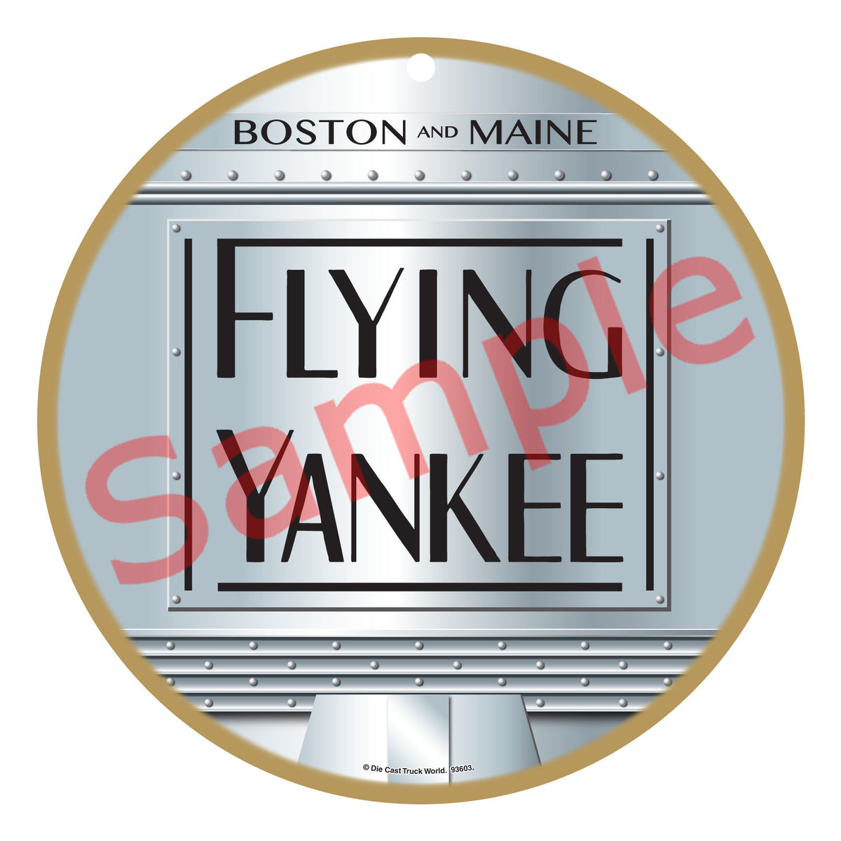 Boston and Maine "Flying Yankee" Drumhead Sign