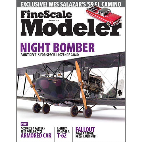 Magazine cover featuring a model airplane and text about 'Night Bomber' paint decals.