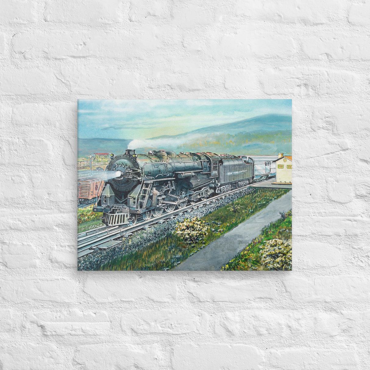 No. 773 Hudson Steam Engine Canvas by Robert Sherman - 16"x20"