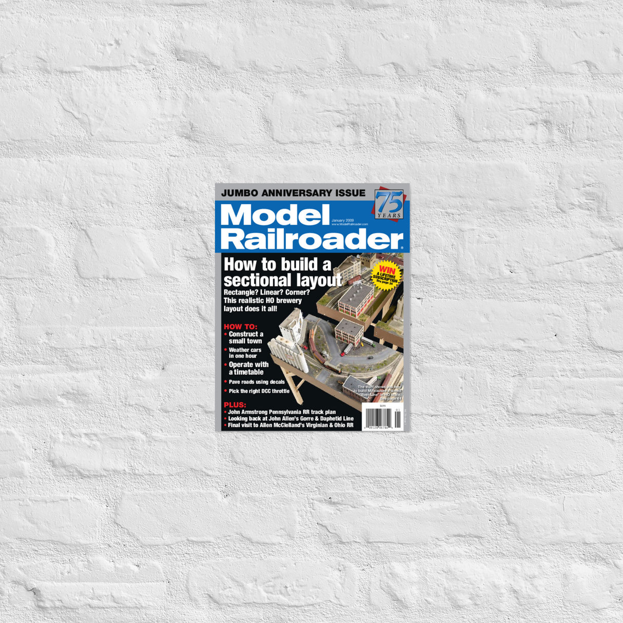 January 2009 Model Railroader 75th Anniversary Issue Cover Print