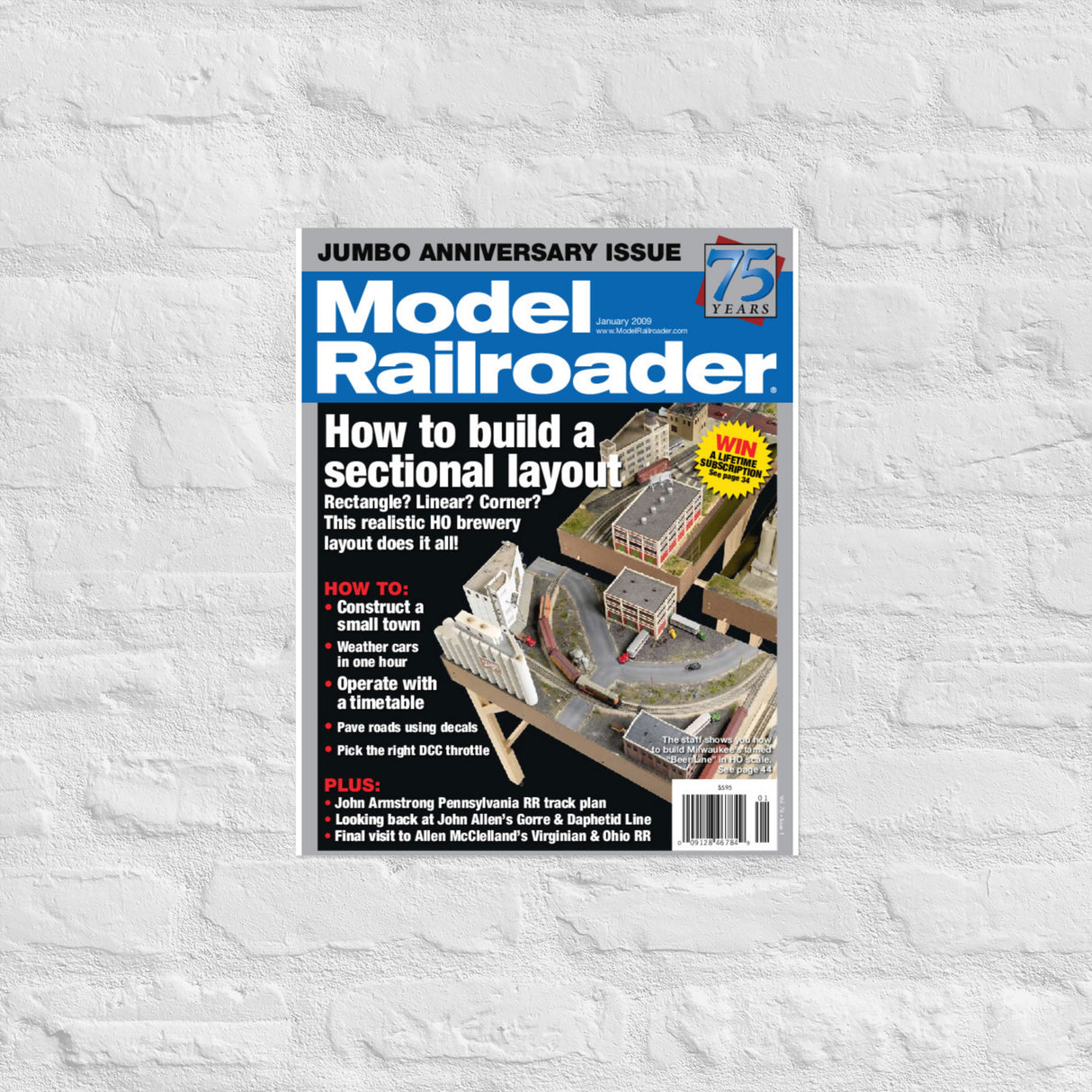 January 2009 Model Railroader 75th Anniversary Issue Cover Print