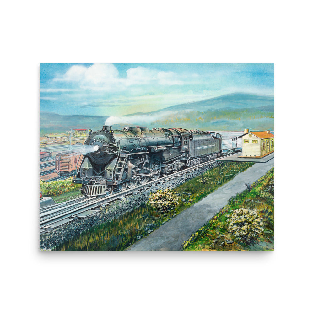 No. 773 Hudson Steam Engine Poster by Robert Sherman - 16"x20"