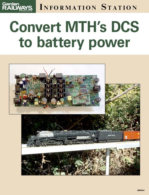 Convert MTH's DCS to onboard battery power