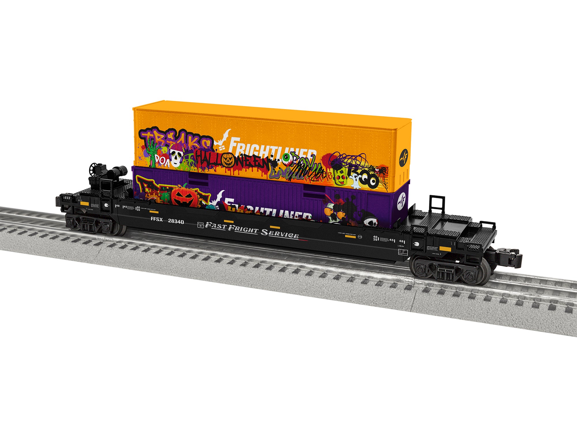 Lionel® Halloween Graffiti Maxi-Stack w/ Container Load – Trains