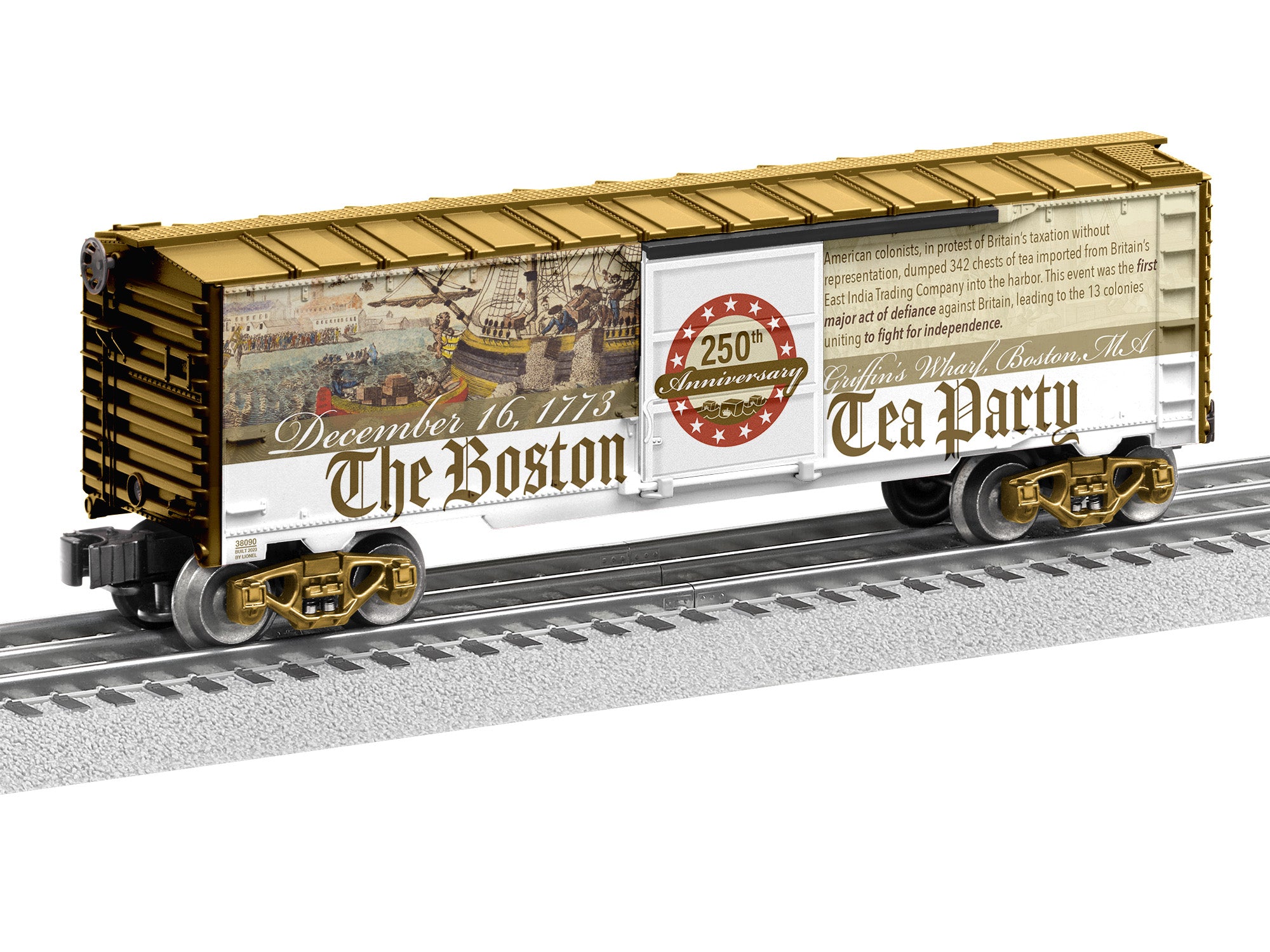 Lionel® Boston Tea Party MUSA Boxcar – Trains.com Store