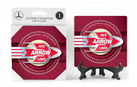 Red Arrow Lines Coaster