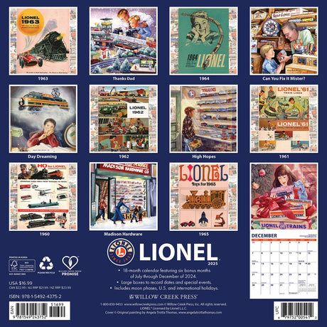 Lionel 2025 Wall Calendar