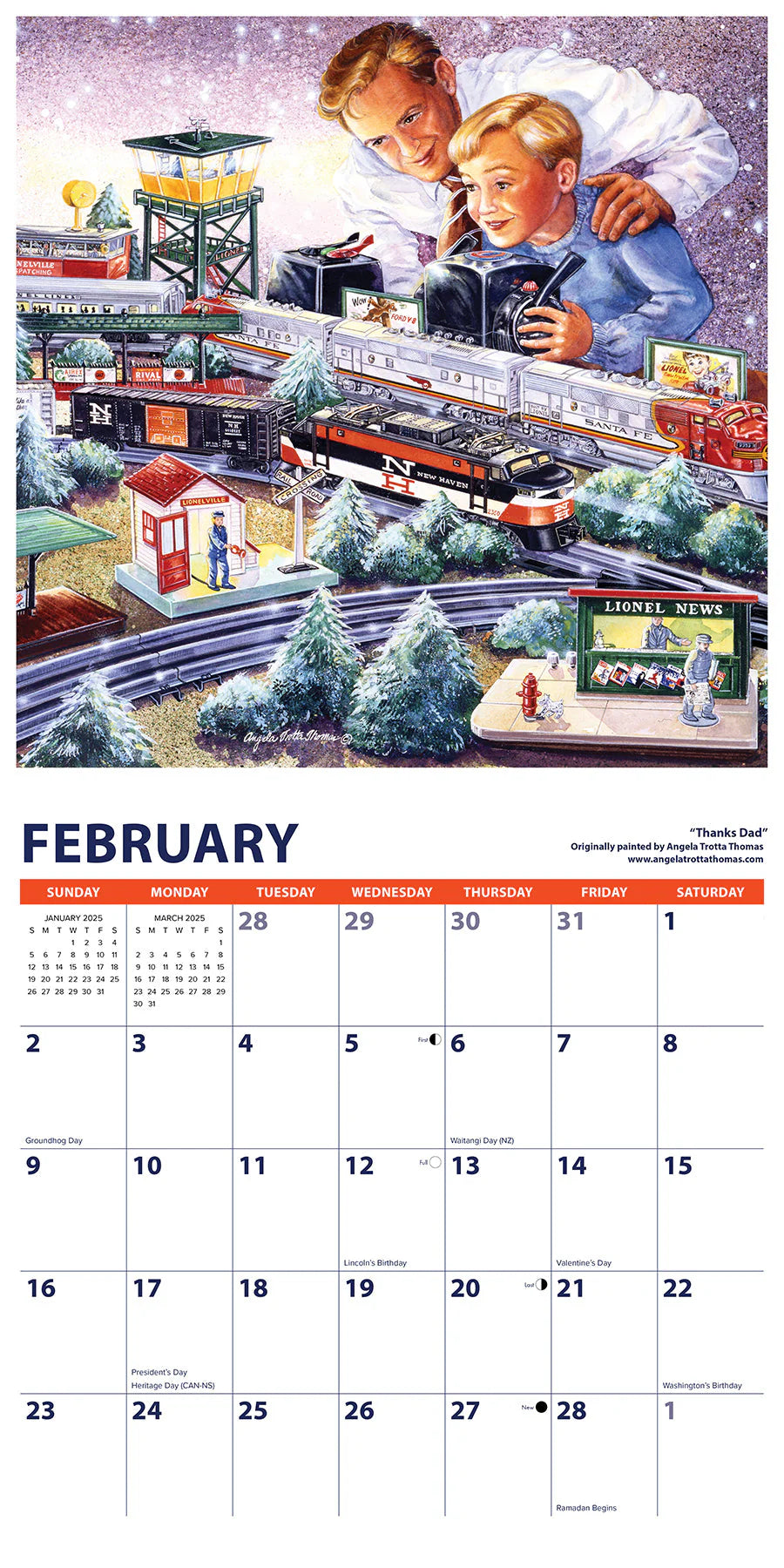 Lionel 2025 Wall Calendar