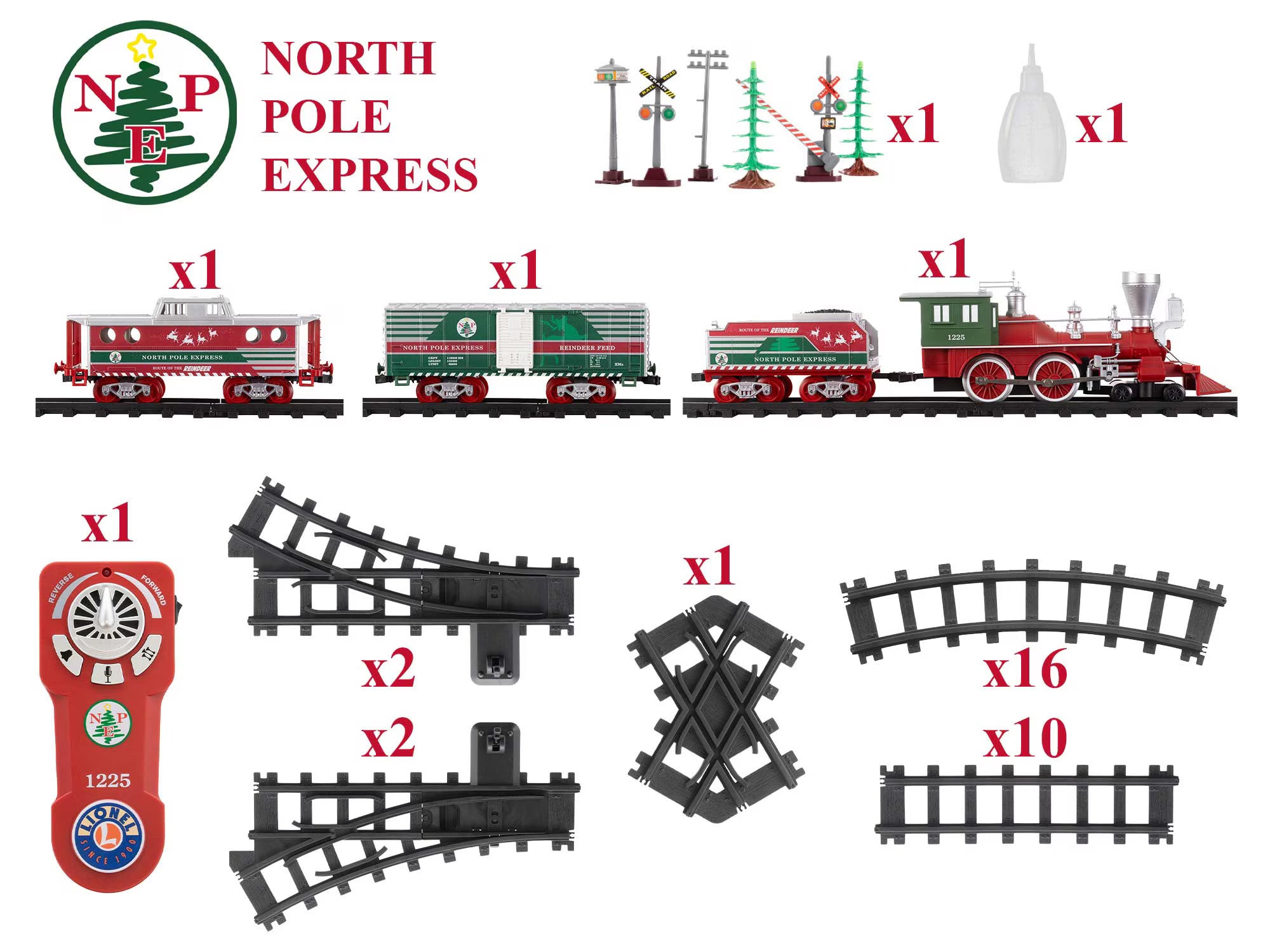 Lionel® North Pole Central Battery Operated O-Gauge Train Set