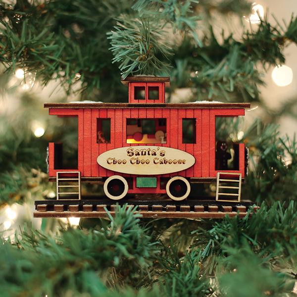 Santa's Choo Choo Caboose Ornament