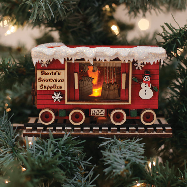 Snowman Box Car Ornament – Trains.com Store
