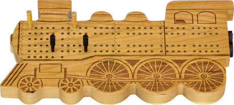 Train Engine Cribbage Board