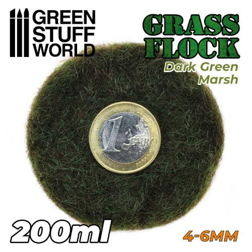 Dark Green marsh Static Grass - 4-6mm