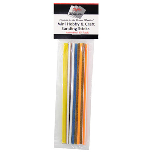 Mini Hobby and Craft Sanding Sticks - 15 Pack