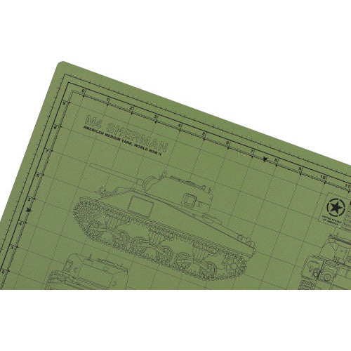 Tankraft Sherman Tank Model Builder's Cutting Mat - 12x18