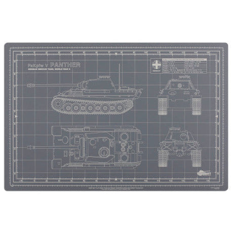 Tankraft Panther Tank Model Builder's Cutting Mat - 12x18