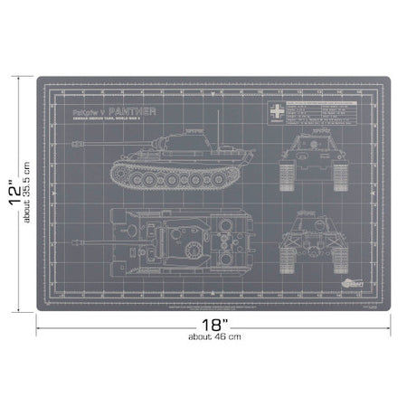 Tankraft Panther Tank Model Builder's Cutting Mat - 12x18