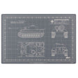 Tankraft Tiger Tank model Builder's Cutting Mat - 12x18