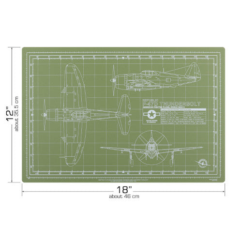 Tankraft Thunderbolt Model Builder's Cutting Mat - 12x18