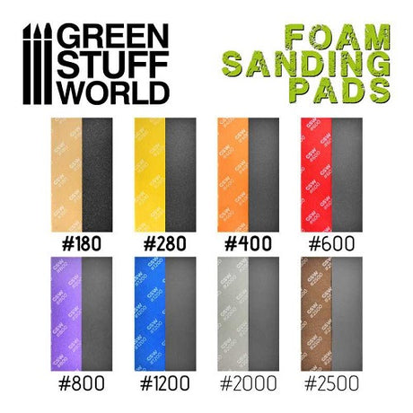 Green Stuff World: Assorted Fine Grit Foam Sanding Pads - 20pk Green Stuff World: Assorted Fine Grit Foam Sanding Pads - 20pk