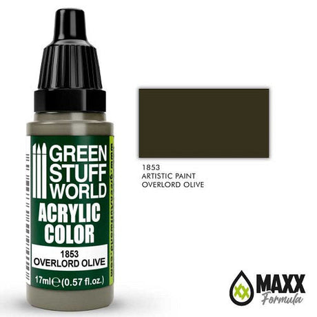 Green Stuff World Acrylic Color 17mL - Overlord Olive