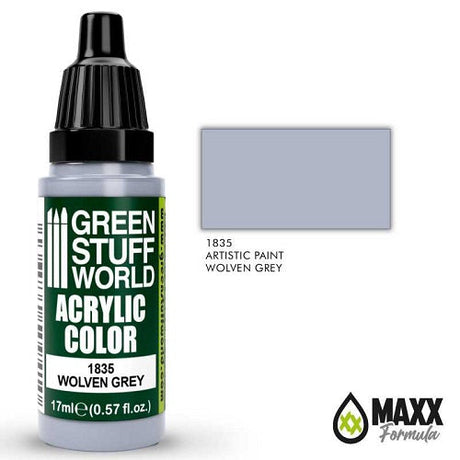 Green Stuff World Acrylic Color 17mL - Wolven Grey