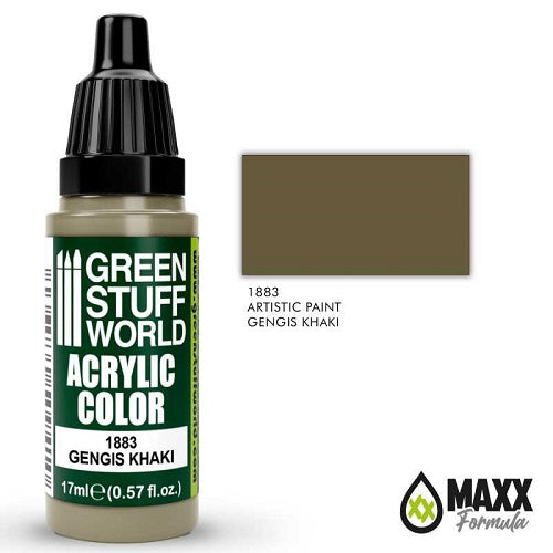 Green Stuff World Acrylic Color 17mL - Gengis Khaki