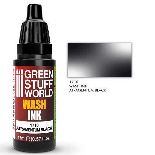 Green Stuff World Acrylic Color 17mL - Atramentum Black