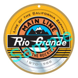 Rio Grande "Main Line Thru The Rockies" Wooden Sign