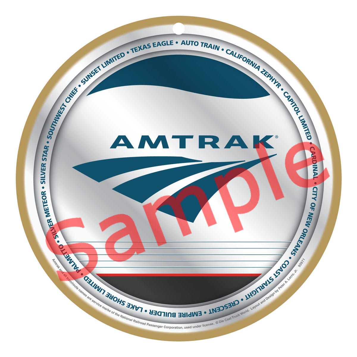 Amtrack Wooden Sign