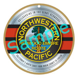Northwestern Pacific "Redwood Empire Route" Wooden Sign