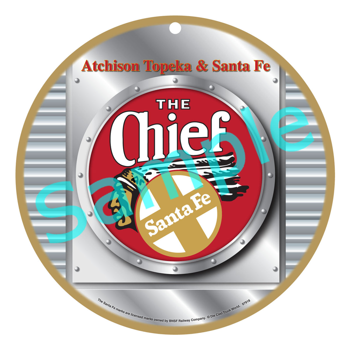Santa Fe "The Chief" Drumhead Sign