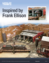 Model train set inspired by Frank Ellison with scenic background