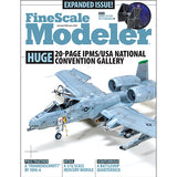 Magazine cover of 'FineScale Modeler' featuring a model airplane on a white background