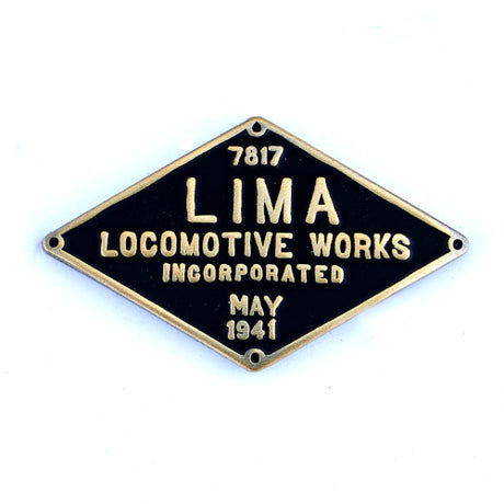 Lima Locomotive Works Builder's Plate Pin
