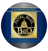 Baltimore & Ohio Royal Blue Bulkhead Magnet