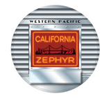 Western Pacific California Zephyr Drumhead Magnet
