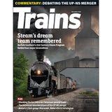 Magazine cover featuring a steam train with text about Norfolk Southern's steam program.