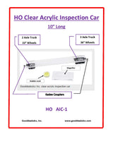 Acrylic Inspection Car - HO Scale