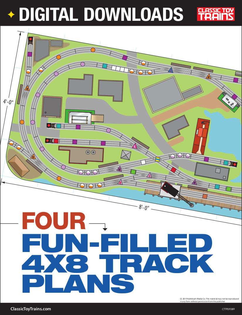 Four fun filled 4x8 track plans – Trains.com Store