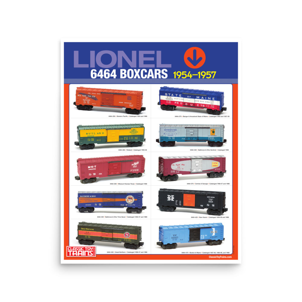 CNBLUEセット Lionel 6464 Boxcars Poster - 1954-1957 – Trains.com Store