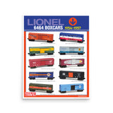 Lionel 6464 Boxcars Poster - 1954-1957