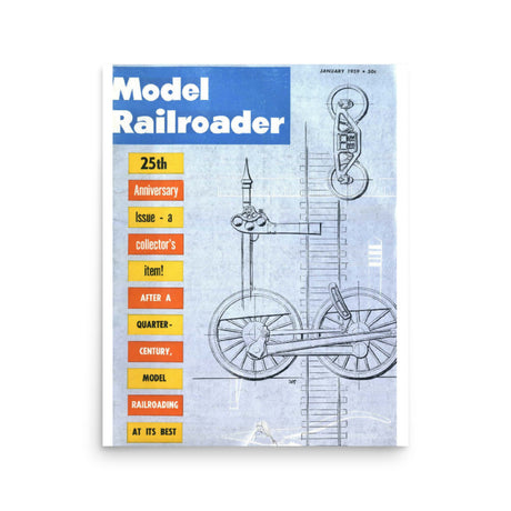 January 1959 Model Railroader 25th Anniversary Cover Print