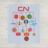 Canadian National Family Tree Throw Blanket