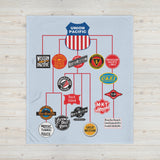 Union Pacific Family Tree Throw Blanket