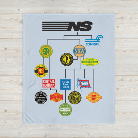 Norfolk Southern Family Tree Throw Blanket