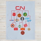 Canadian National Family Tree Throw Blanket