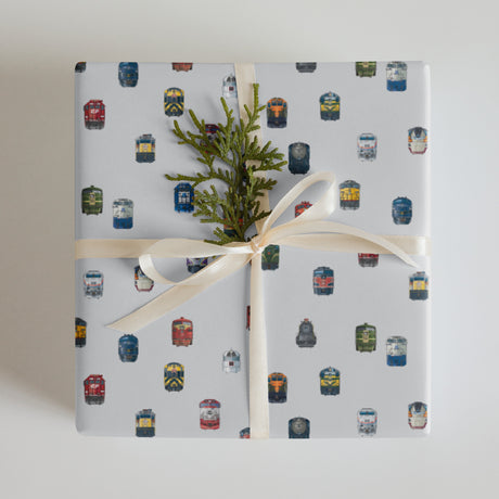 Trains Noses Wrapping Paper Sheets - Set of 3